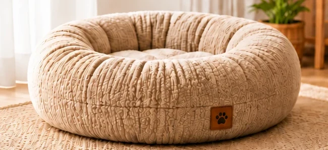 Round dog bed