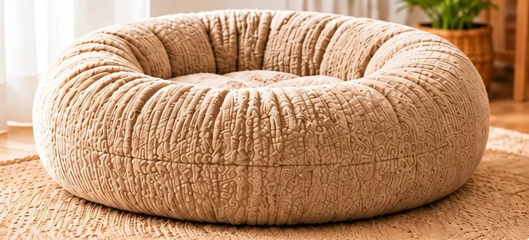 Round dog bed
