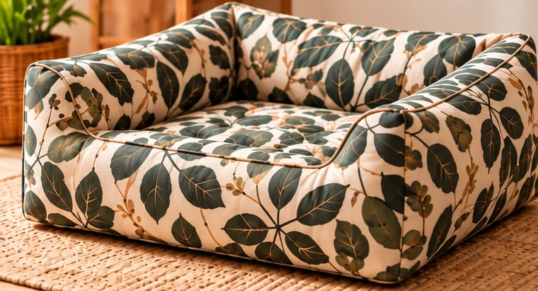 Custom printed dog bed