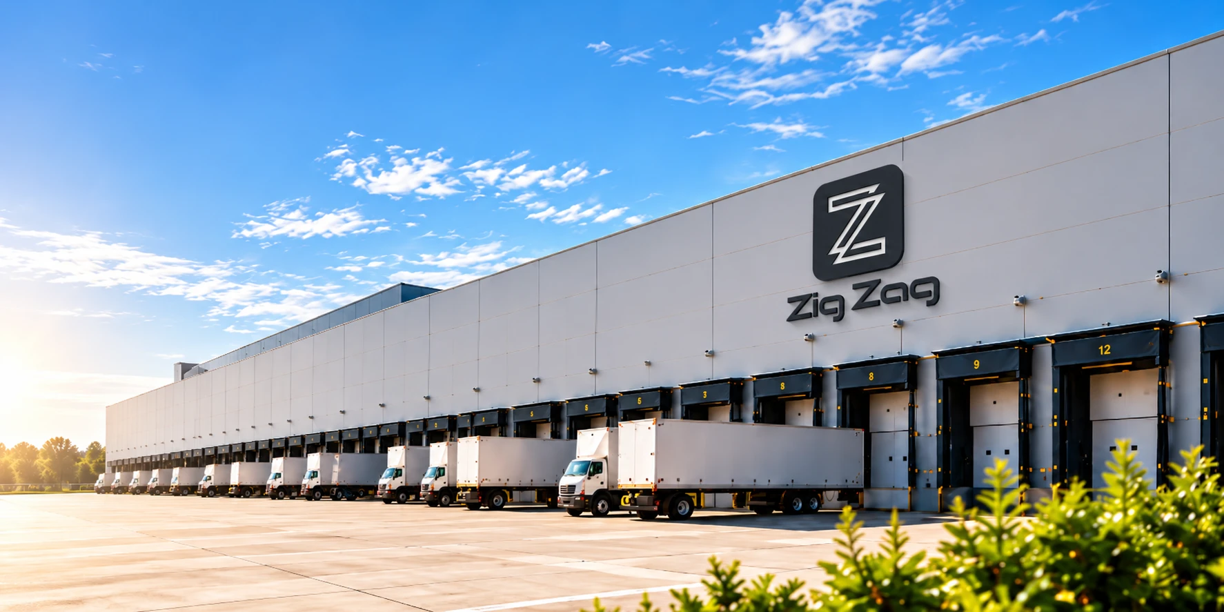 Zig Zag Inc. warehouse with dock doors